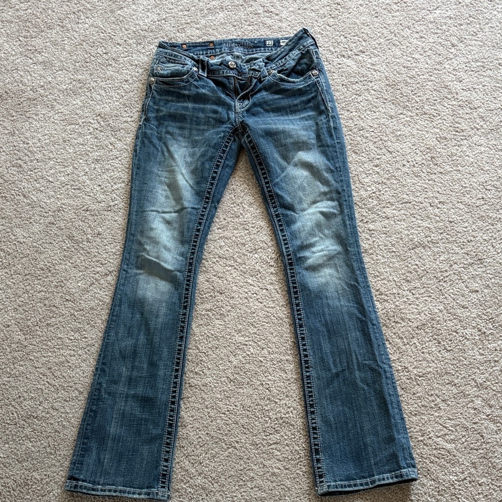 Miss Me Women's Boot Cut Jeans - Blue Denim